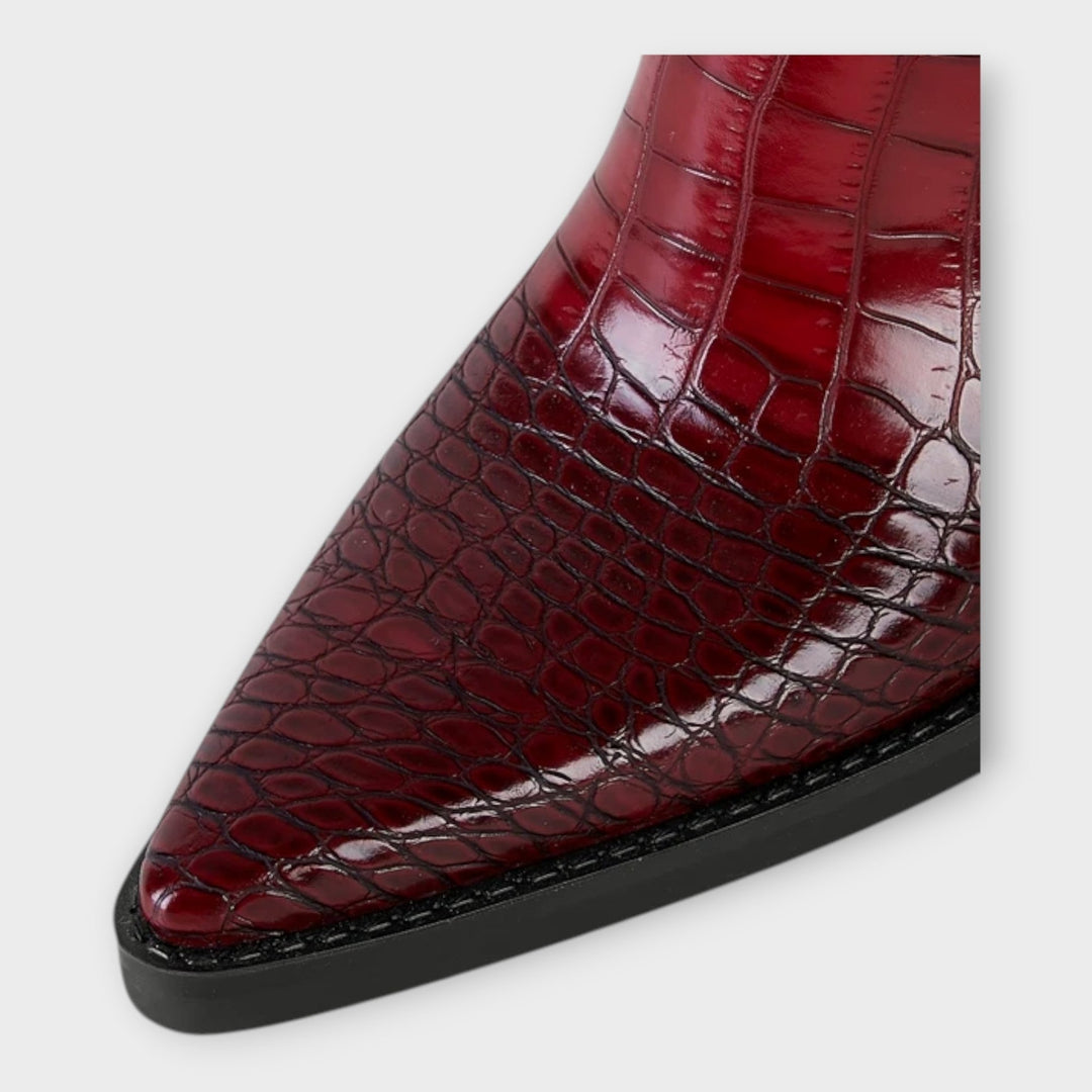 Camila | Bottes avec Design Croco et Talon Élégant Quotidien