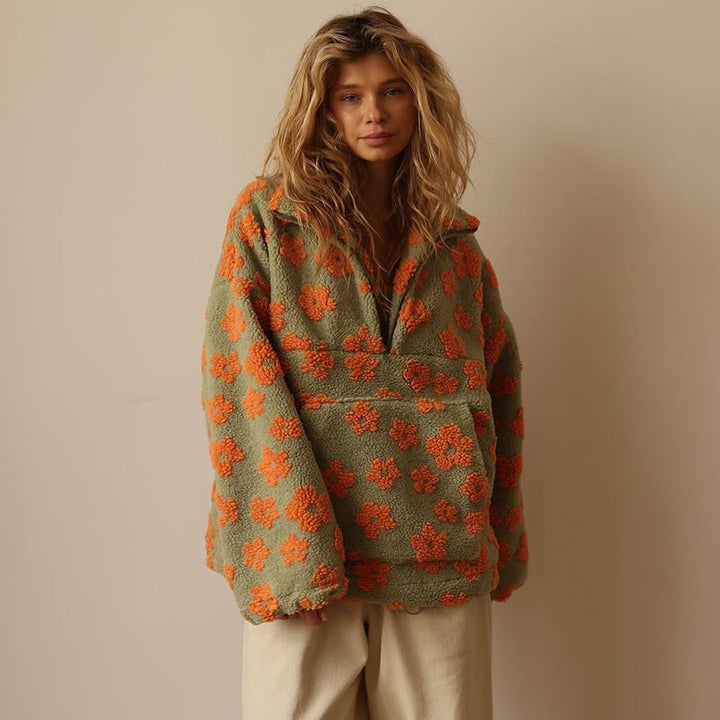 Daisy | Pull Sherpa Boho Floral
