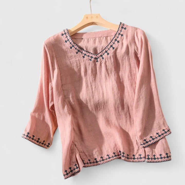 Taysia | Blouse Élégante avec Décolleté en V