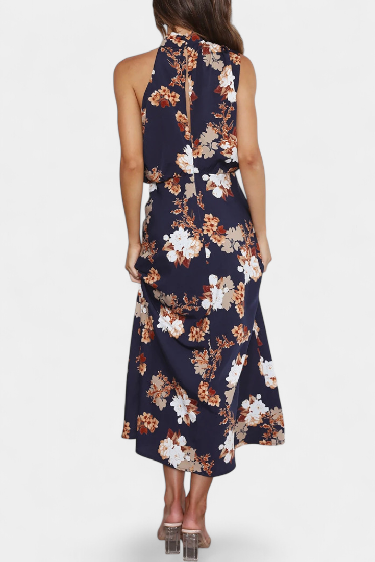 Aitana | Robe Maxi Florale à Col Halter