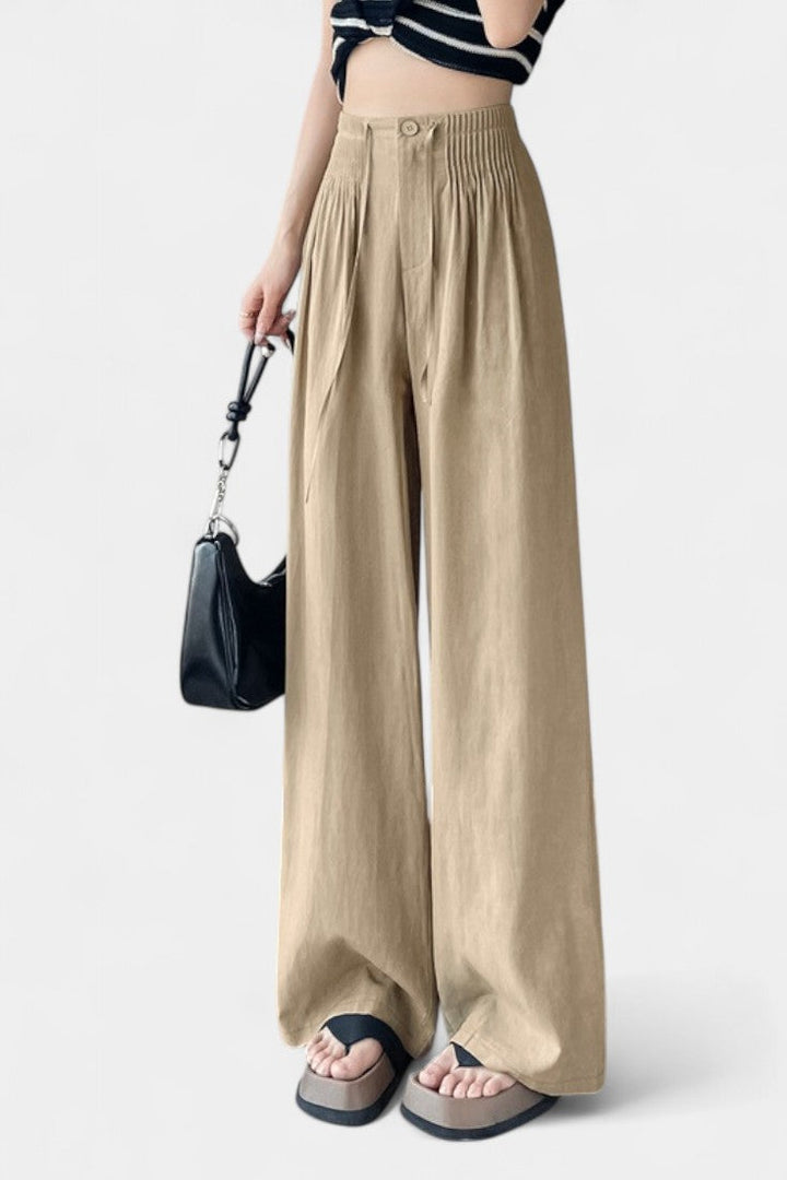 Ilyana | Pantalons Taille Haute et Jambe Large