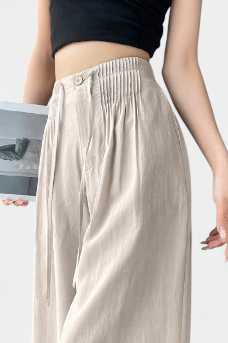 Ilyana | Pantalons Taille Haute et Jambe Large