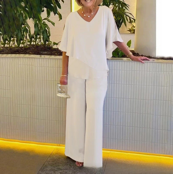 Martha | Ensemble de deux pièces avec pantalon à jambe large