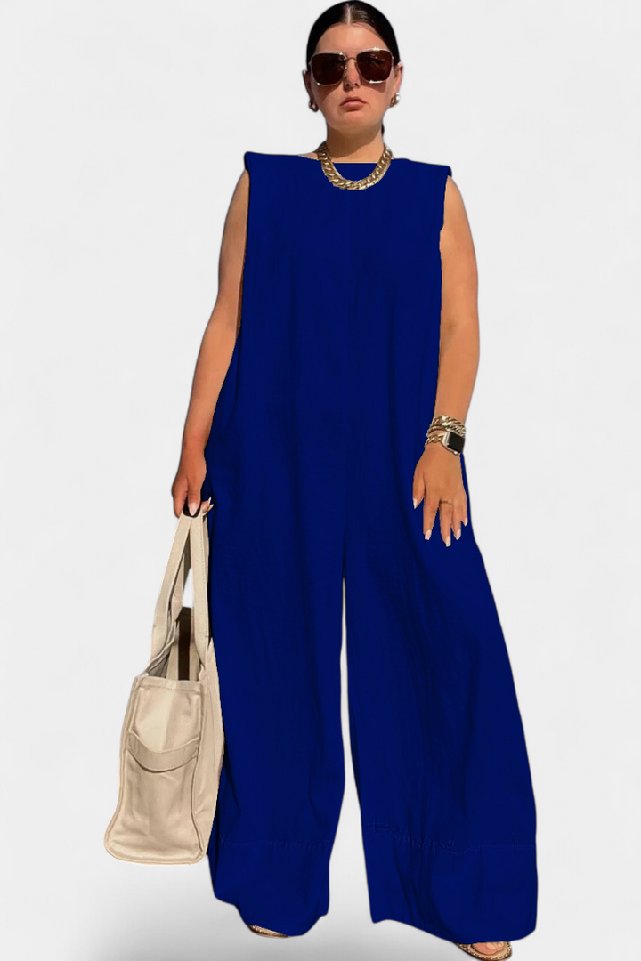 Airla | Combinaison Mono Oversize sans Manches et Jambes Larges