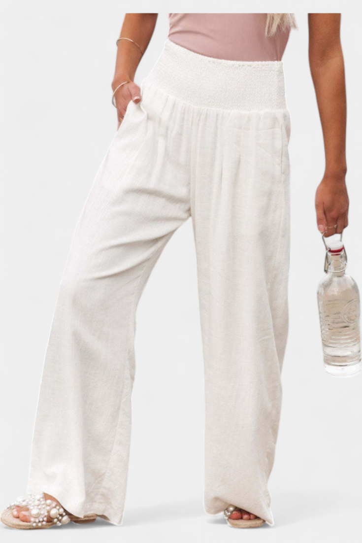 Lexia | Pantalon en Coton et Lin avec Coupe Fluide et Élégance Naturelle