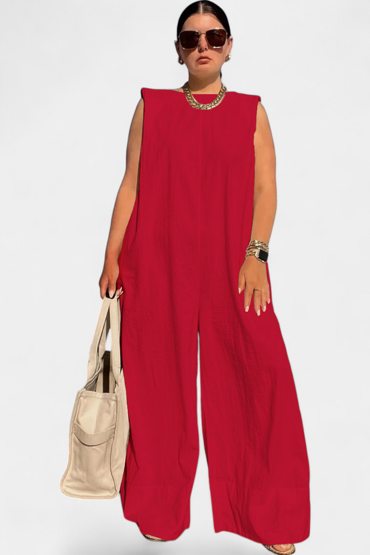 Airla | Combinaison Mono Oversize sans Manches et Jambes Larges