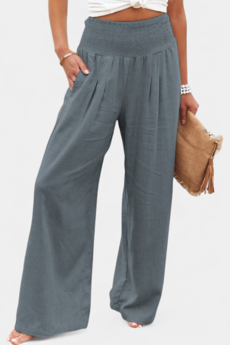 Lexia | Pantalon en Coton et Lin avec Coupe Fluide et Élégance Naturelle