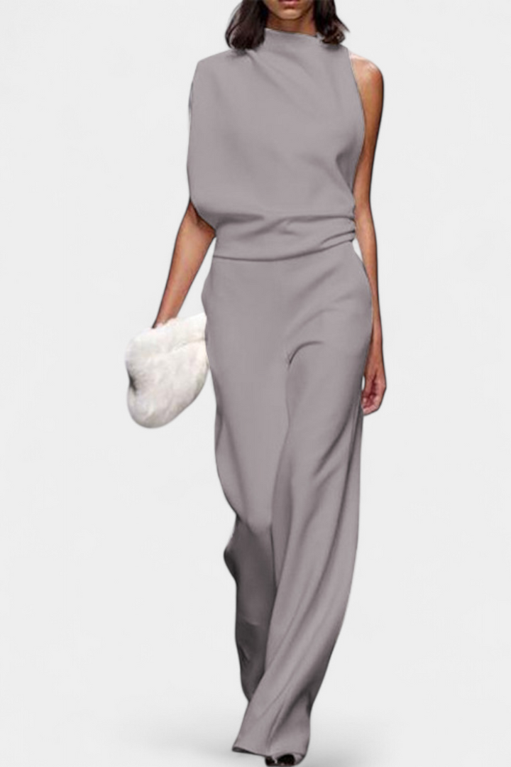 Etta | Combinaison Asymétrique à Jambe Fluide
