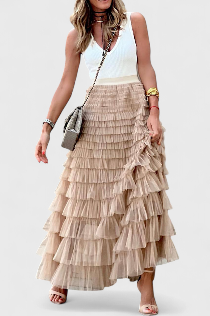 Capucine | Jupe Longue en Tulle Vintage