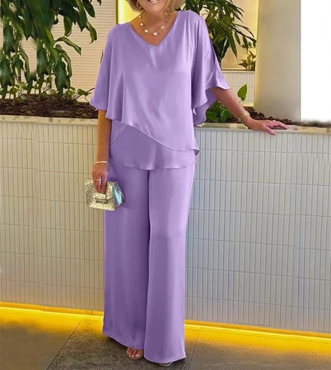 Martha | Ensemble de deux pièces avec pantalon à jambe large