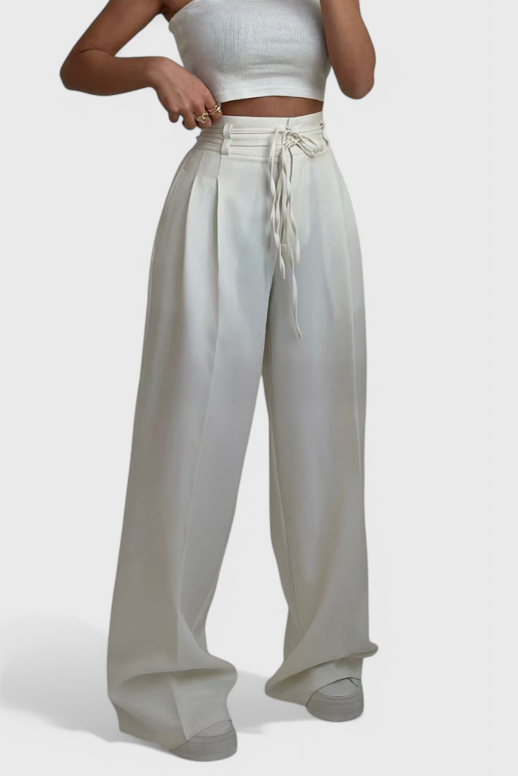 Sophie | Pantalons à jambes larges avec cordons