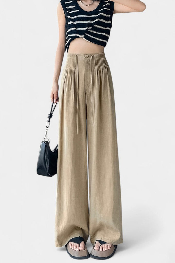 Ilyana | Pantalons Taille Haute et Jambe Large