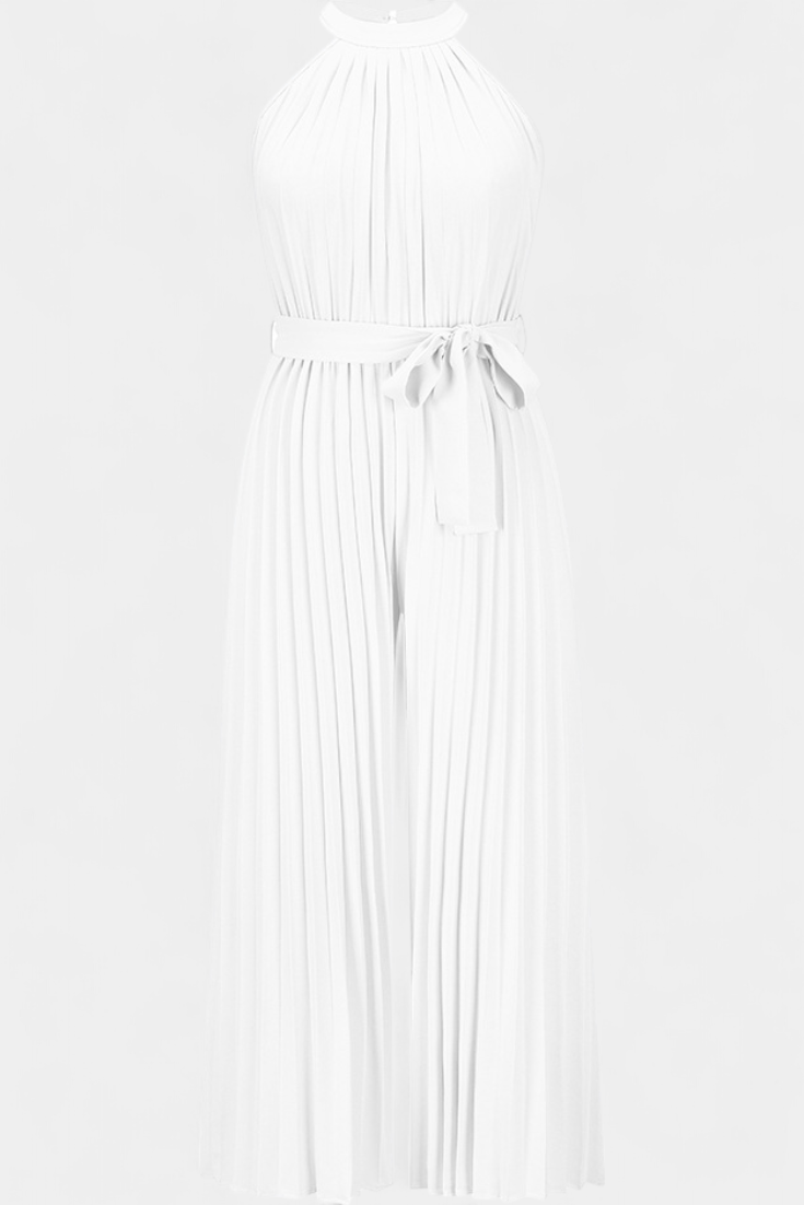 Patrizia | Mono Palazzo Plissé avec Col Halter