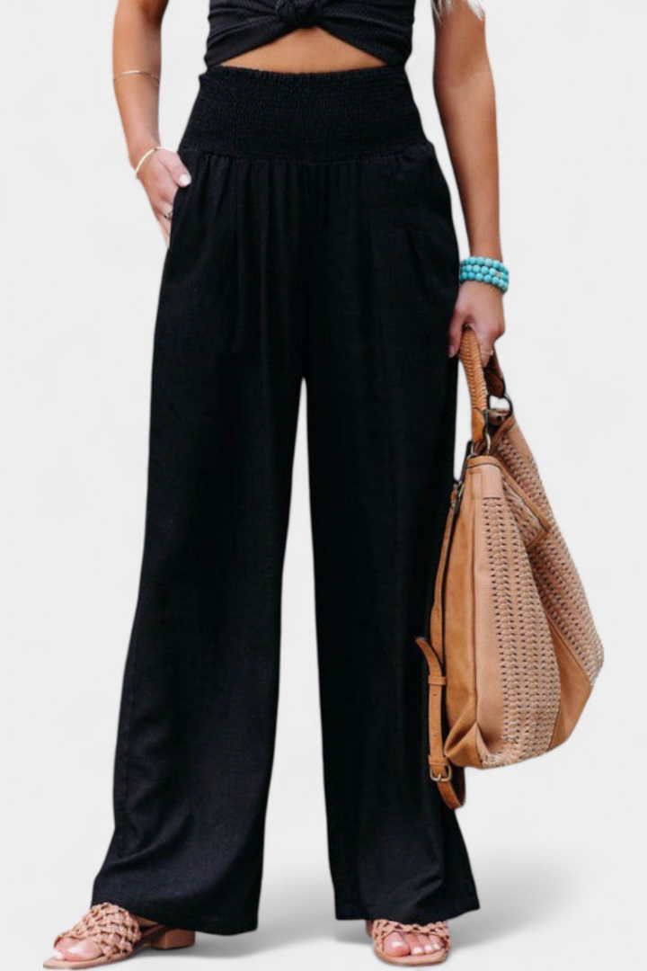 Lexia | Pantalon en Coton et Lin avec Coupe Fluide et Élégance Naturelle