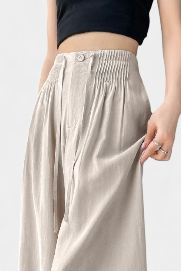 Ilyana | Pantalons Taille Haute et Jambe Large