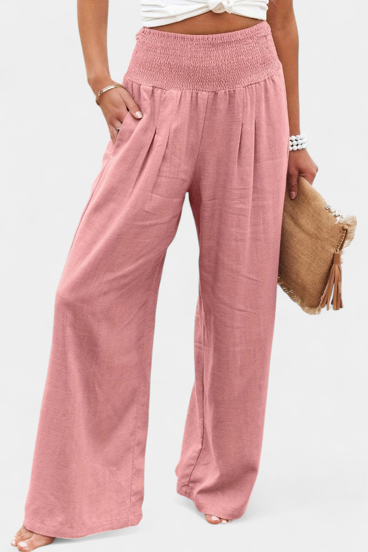 Lexia | Pantalon en Coton et Lin avec Coupe Fluide et Élégance Naturelle