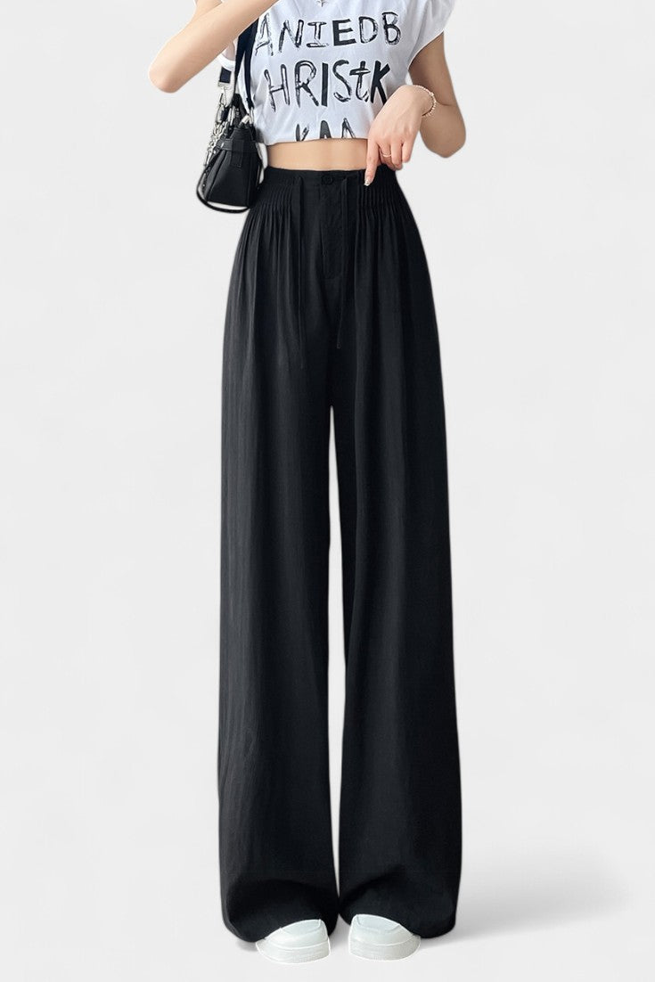 Ilyana | Pantalons Taille Haute et Jambe Large