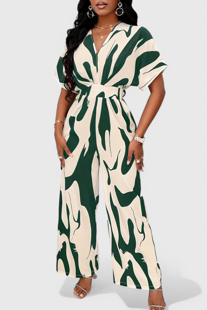 Zahara | Mono Abstrait avec Ceinture Ajustée