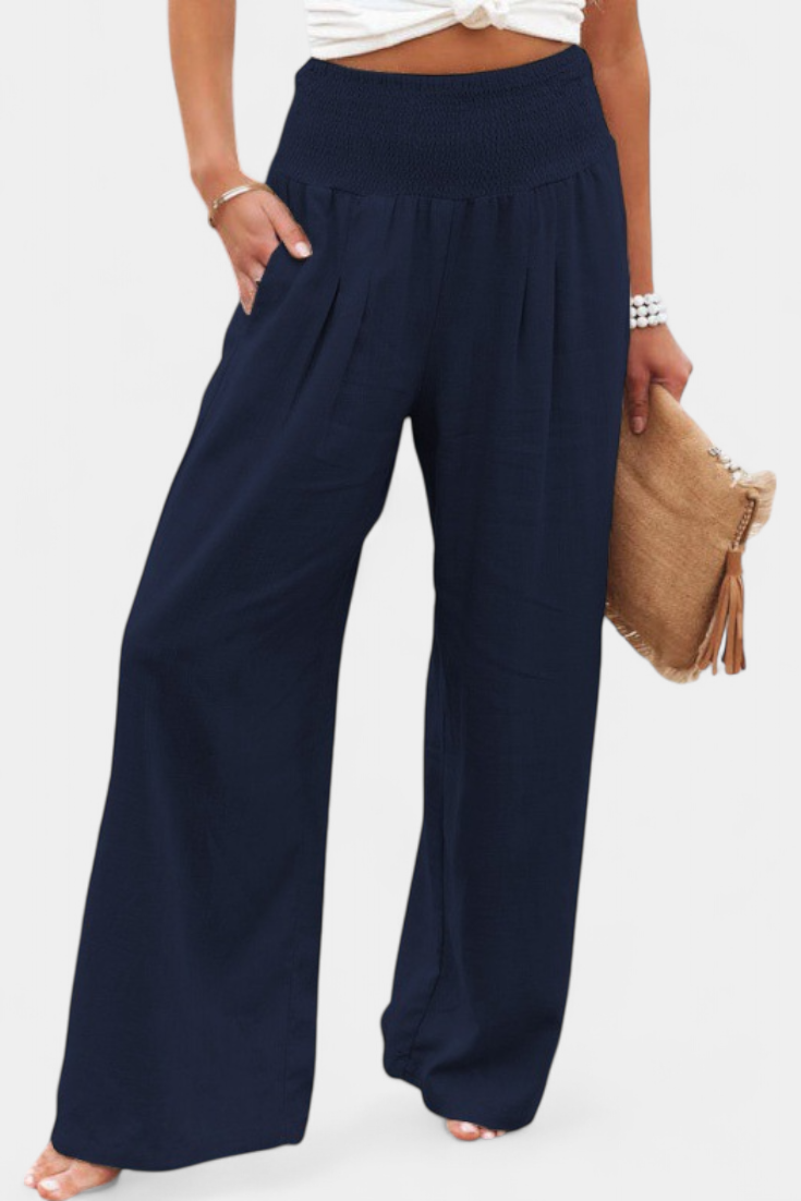 Lexia | Pantalon en Coton et Lin avec Coupe Fluide et Élégance Naturelle