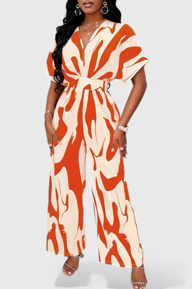 Zahara | Mono Abstrait avec Ceinture Ajustée
