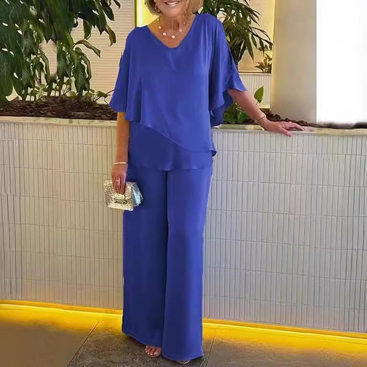 Martha | Ensemble de deux pièces avec pantalon à jambe large