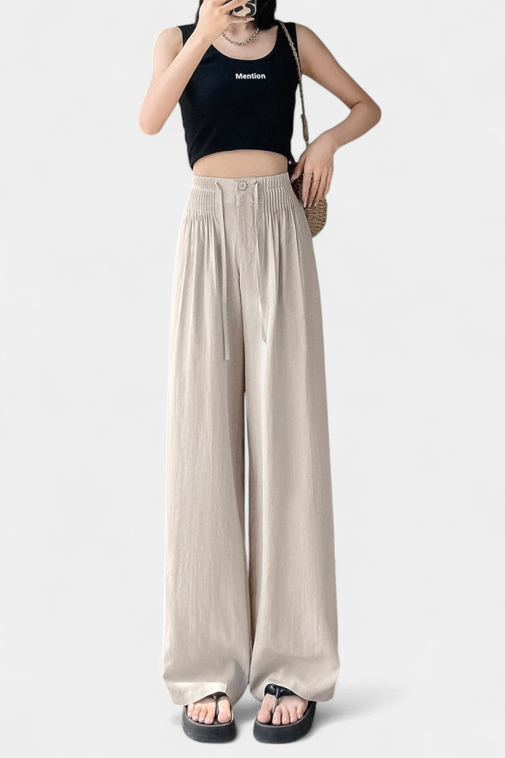 Ilyana | Pantalons Taille Haute et Jambe Large