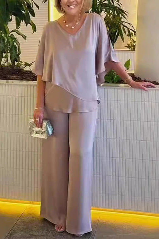Martha | Ensemble de deux pièces avec pantalon à jambe large