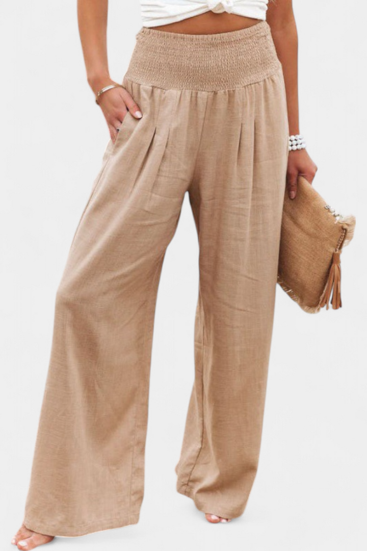 Lexia | Pantalon en Coton et Lin avec Coupe Fluide et Élégance Naturelle