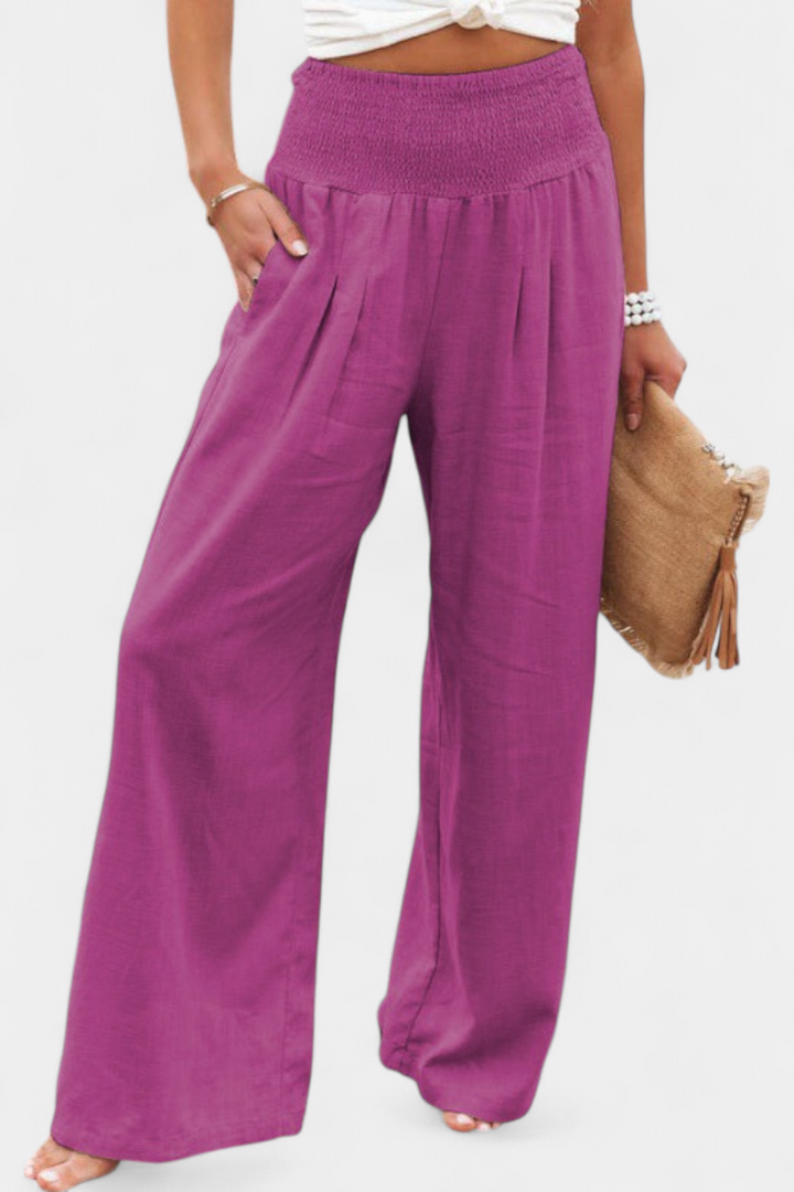Lexia | Pantalon en Coton et Lin avec Coupe Fluide et Élégance Naturelle