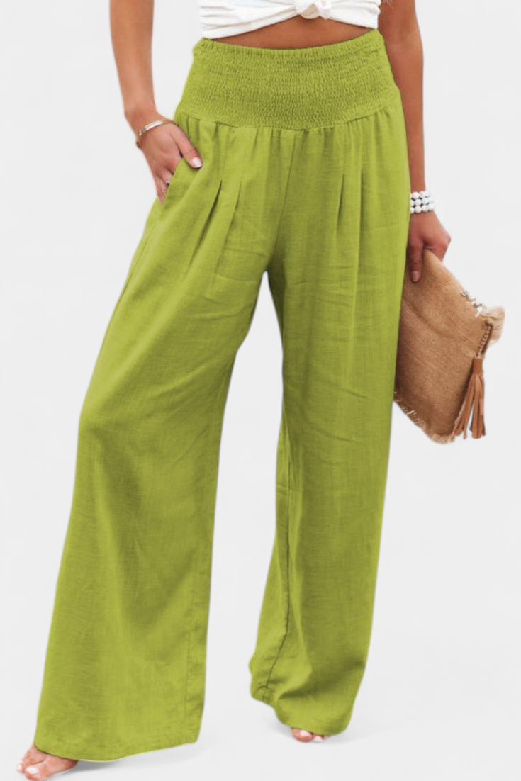 Lexia | Pantalon en Coton et Lin avec Coupe Fluide et Élégance Naturelle