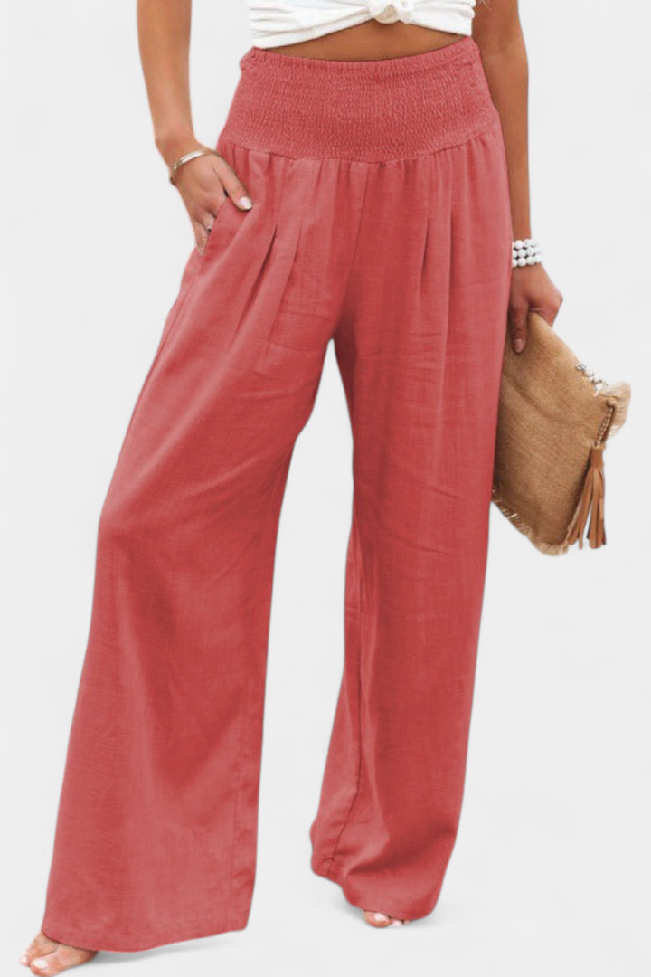 Lexia | Pantalon en Coton et Lin avec Coupe Fluide et Élégance Naturelle