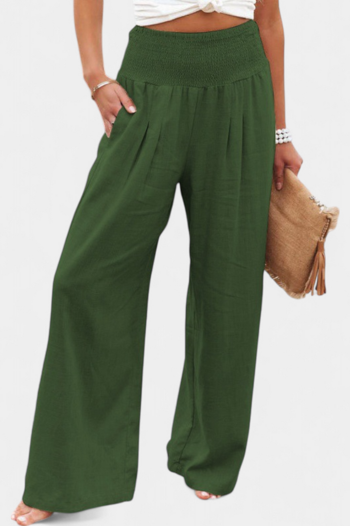 Lexia | Pantalon en Coton et Lin avec Coupe Fluide et Élégance Naturelle