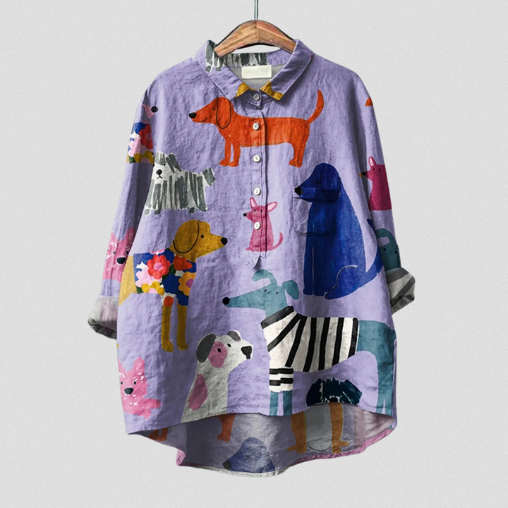 Paula | T-shirt Casual Art de Chiens