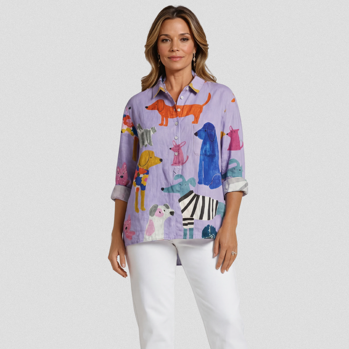 Paula | T-shirt Casual Art de Chiens