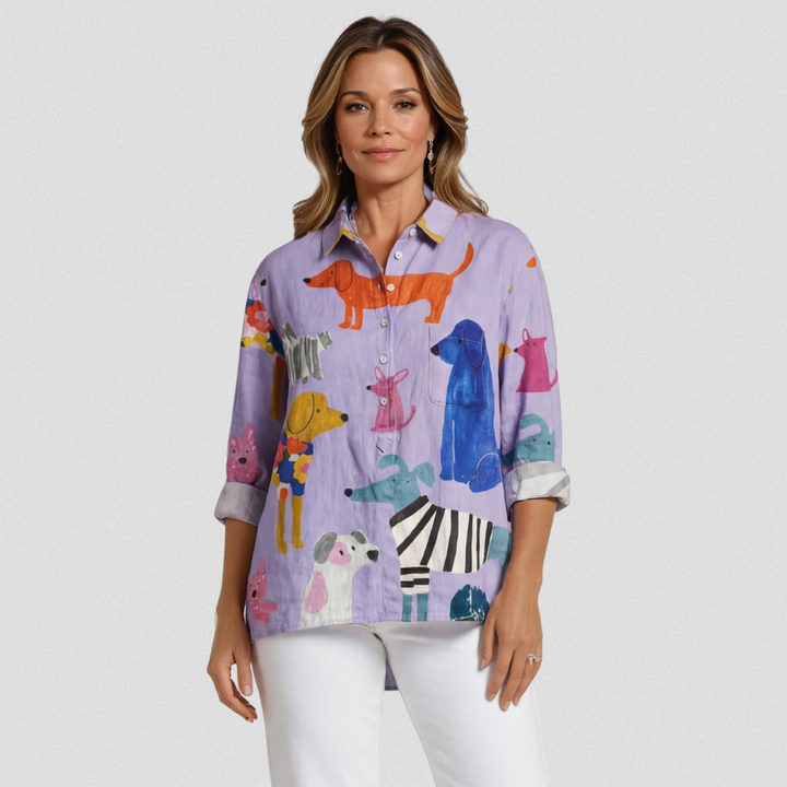 Paula | T-shirt Casual Art de Chiens