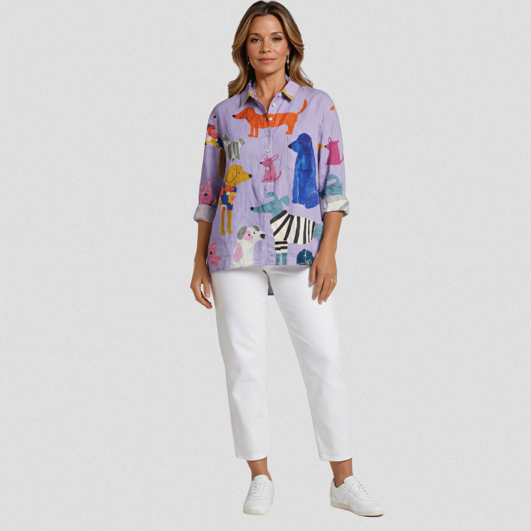 Paula | T-shirt Casual Art de Chiens