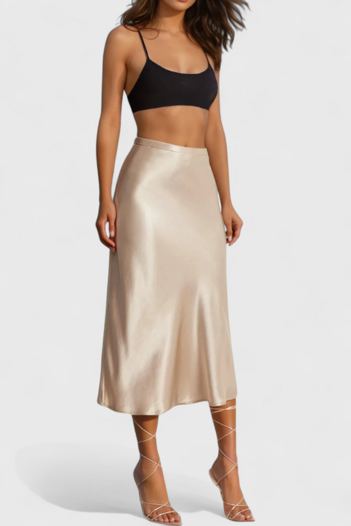 Maxima | Jupe Midi à Taille Haute
