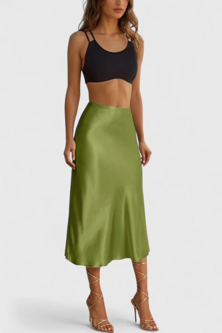 Maxima | Jupe Midi à Taille Haute