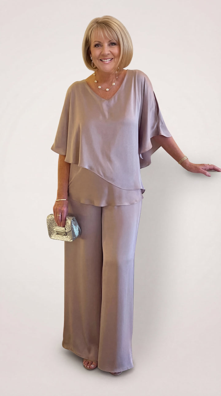 Martha | Ensemble de deux pièces avec pantalon à jambe large