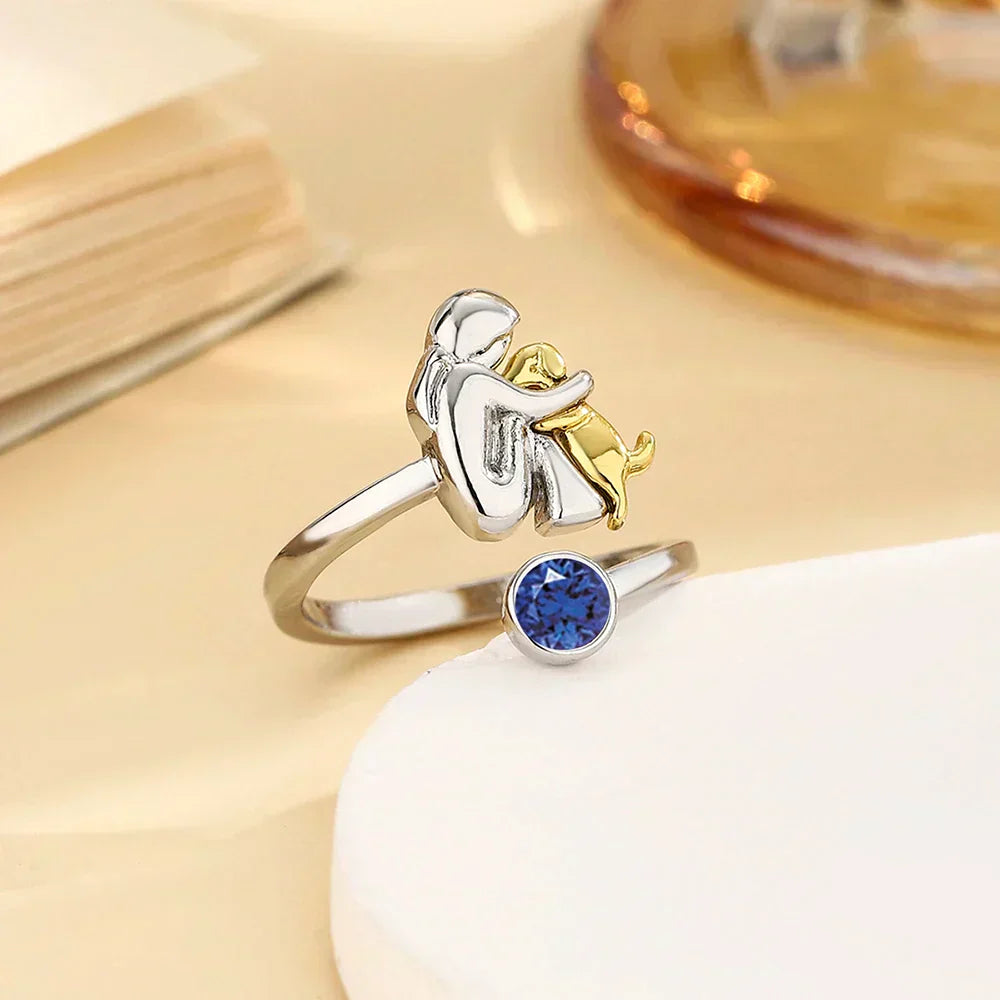 Rose | Bague avec Icône de Chien
