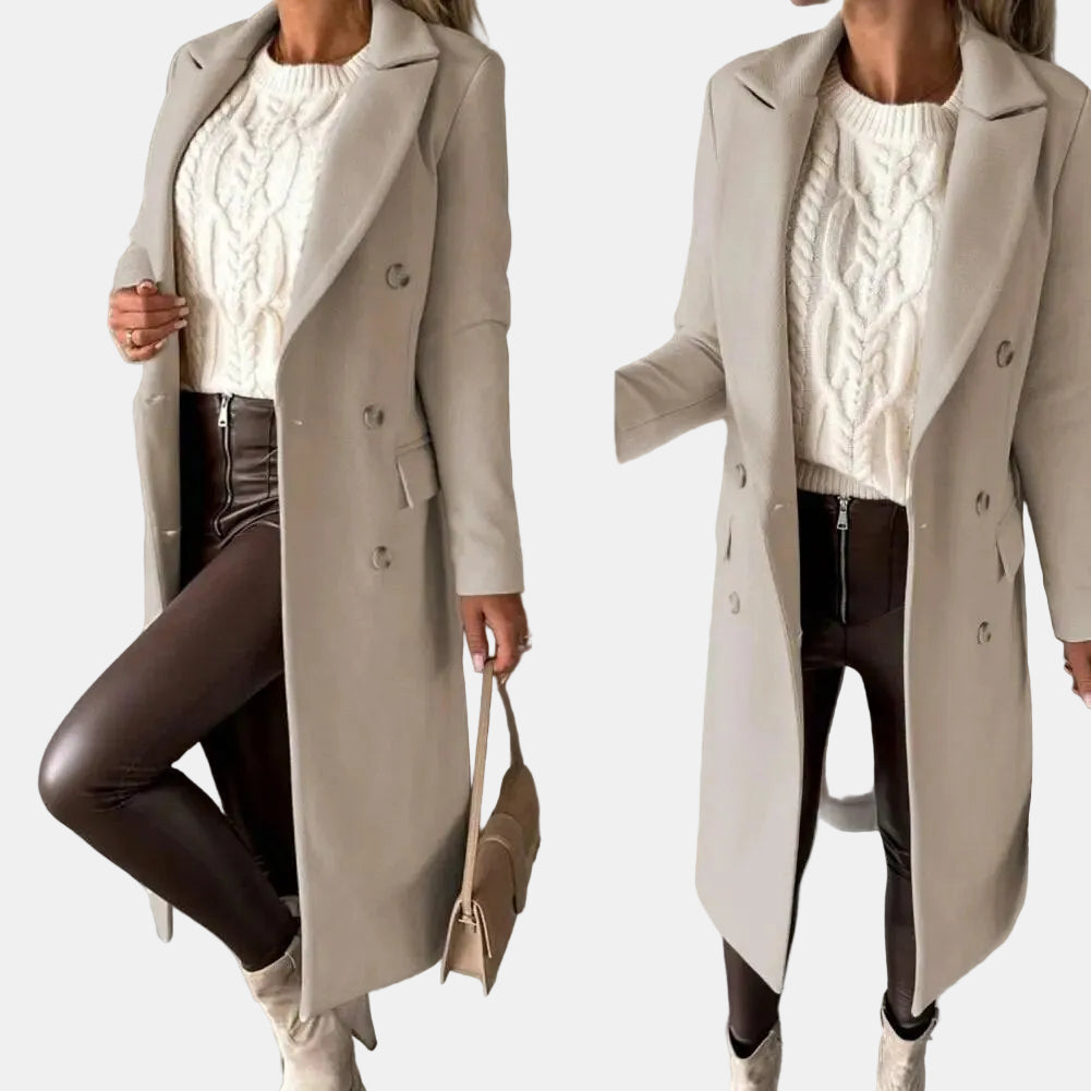 DESIREE™ | MANTEAU LONG À DOUBLE BOUTON