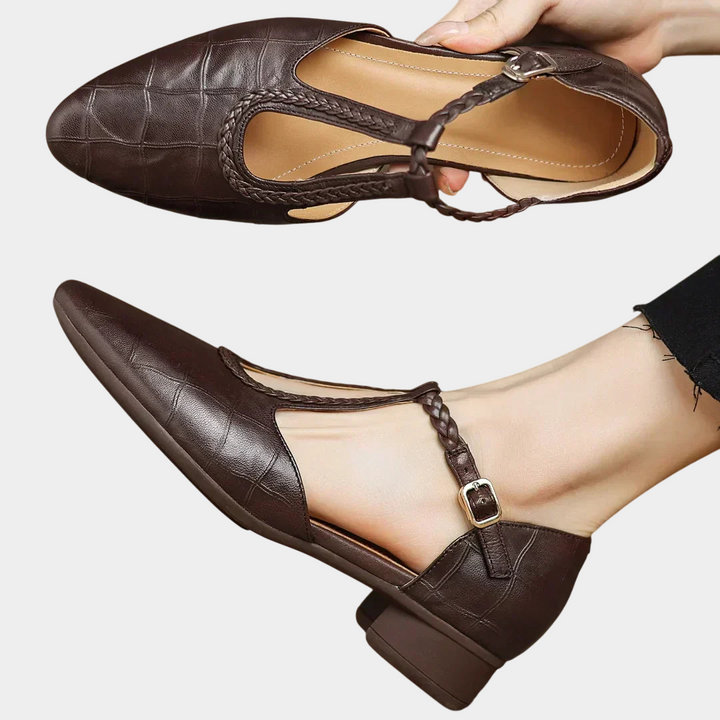 Selma | Sandales en Cuir avec Bande Tressée