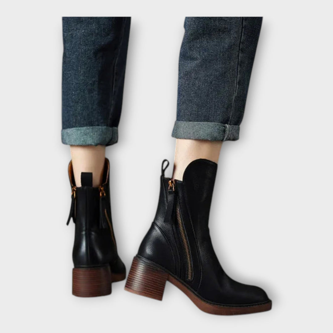 Ángela | Bottines Avec Ligne Élégante Et Détail De Fermeture