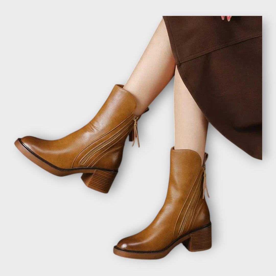 Ángela | Bottines Avec Ligne Élégante Et Détail De Fermeture