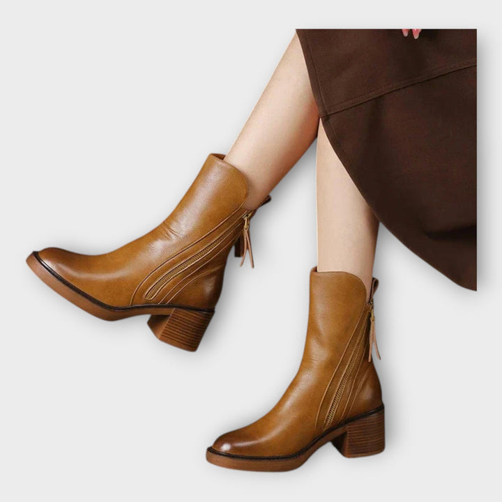 Ángela | Bottines Avec Ligne Élégante Et Détail De Fermeture