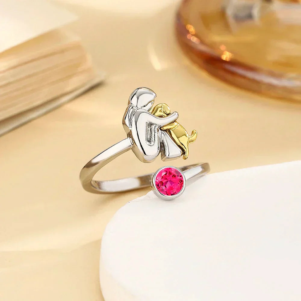 Rose | Bague avec Icône de Chien