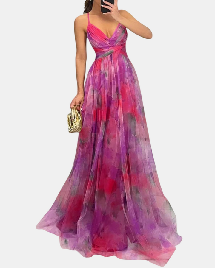 Julia | Robe Maxi Fleurie Élégante