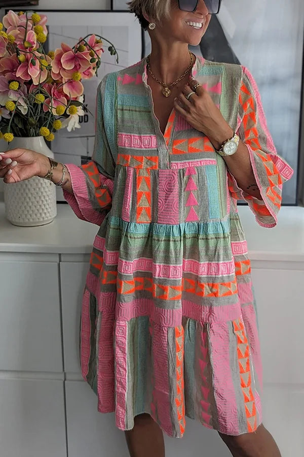 Juliane | Robe Boho de Swing avec Détails de Volants