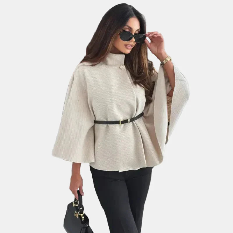 Amalia | Manteau en Cachemire à Coupe Régulière avec Ceinture Ajustée à la Taille