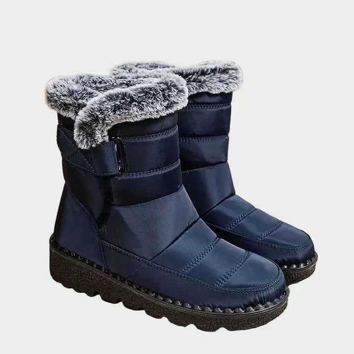 Jimena | Bottes Chaudes Avec Doublure En Peluche Bleu Marine